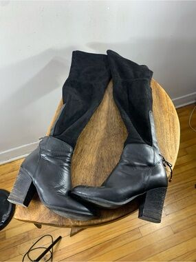Rudsak over the knee suede and leather heeled boots